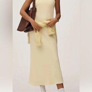 Anthropologie Light Yellow Tilda Slip Dress